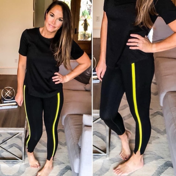 Zyias black neon tape luxe leggings - Picture 6 of 6